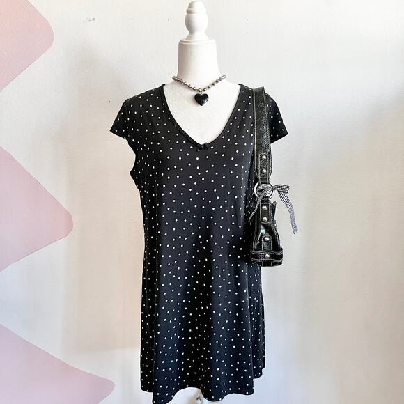 Vintage Polka Dot Nightgown, Coquette Retro Balletcore Cottagecore Medium - Picture 1 of 6